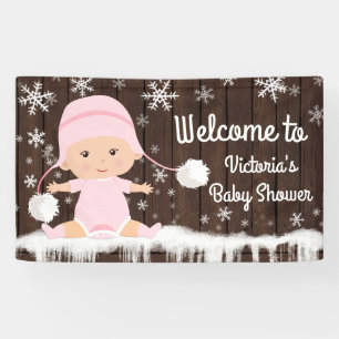 Mädchen Baby, es ist kalt draußen Baby Shower Bann Banner