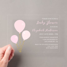Mädchen-Baby-Party mit rosa Ballons
