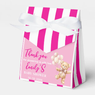 Mädchen-Baby-Party mit rosa Teddybär Geschenkschachtel