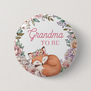 Mädchen-Baby-Party werdende Oma Button