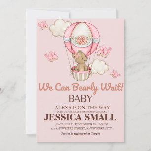 Mädchen Babyparty Einladung