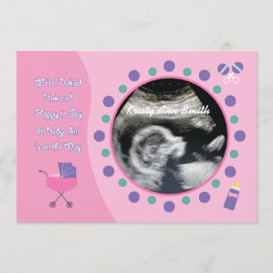 Mädchen Babyparty Einladung