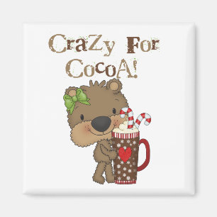 Mädchen-Bär verrückt für Kakao Magnet