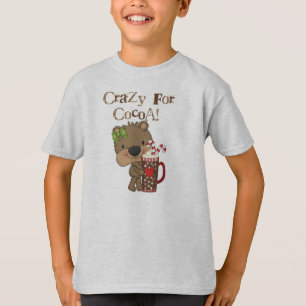 Mädchen-Bär verrückt für Kakao T-Shirt
