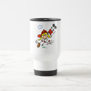 Mädchen Baseball Eintauchen in Home T-Shirts und G Reisebecher