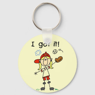 Mädchen-Baseball got ich ihn T-Shirts und Schlüsselanhänger
