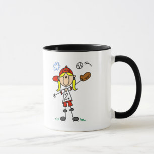 Mädchen Baseballspieler T-Shirts und Geschenke Tasse