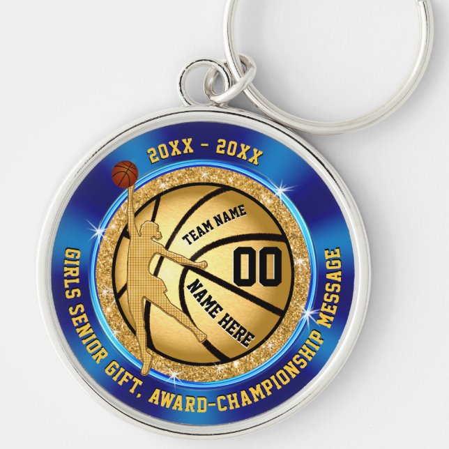 Mädchen-Basketball-Geschenke für Schlüsselanhänger (Vorne)