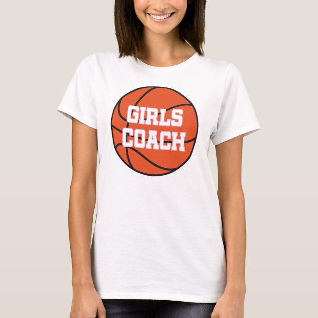 Mädchen-Basketball-Trainer T-Shirt (Vorderseite)