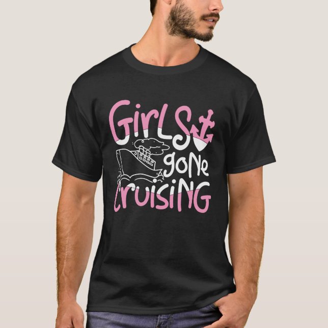 Mädchen beim Cruising Spaß Bootsparty T-Shirt (Vorderseite)