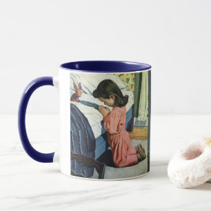 Mädchen beten zu Bedtime, das Fürstengebet Tasse