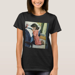 Mädchen betet zur Schlafenszeit, das Vaterunser T-Shirt
