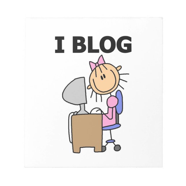 Mädchen-Bloggerin Notizblock (Vorderseite)