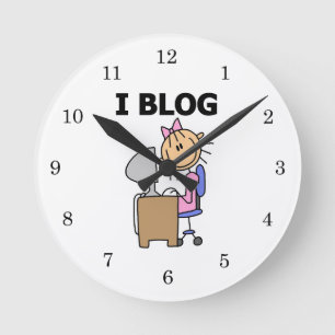 Mädchen-Bloggerin Runde Wanduhr