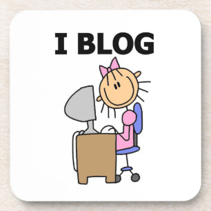 Mädchen-Bloggerin Untersetzer