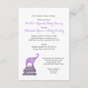 MÄDCHEN Bücher und Brunch-Babyparty/Baby besprühen Einladung