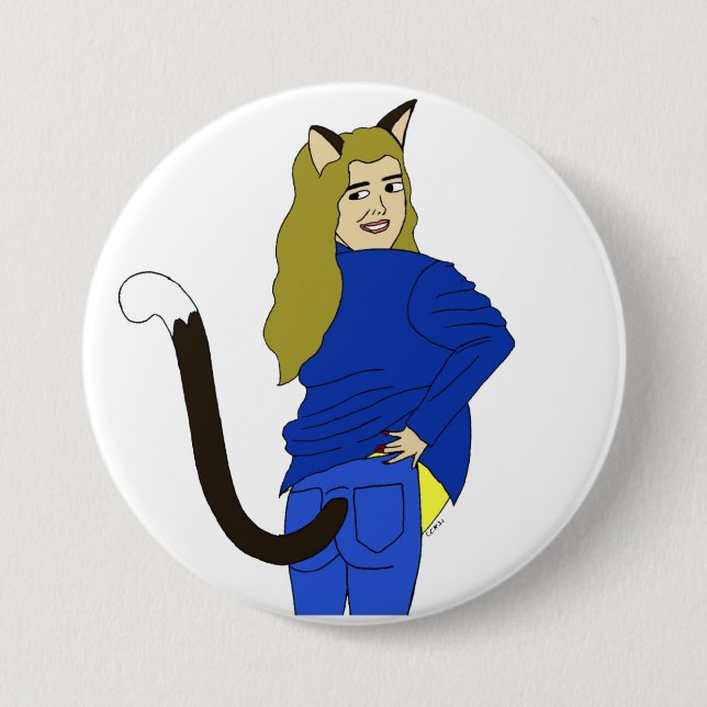 Mädchen Button (Vorderseite)