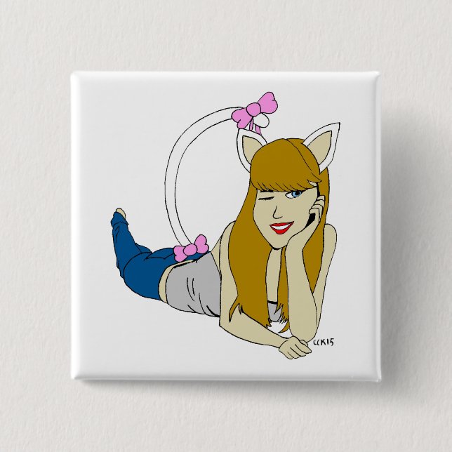 Mädchen Button (Vorderseite)