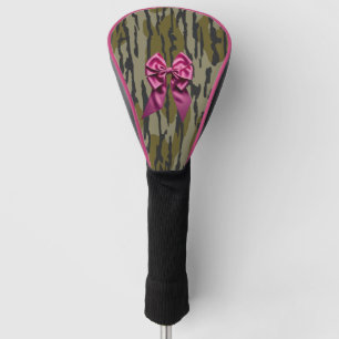 Mädchen Camo Rosa Schleifen-Bow-Bottom Lands Camo Golf Headcover