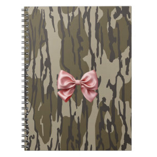 Mädchen Camo Rosa Schleifen-Schritt Boden Camo Notizblock