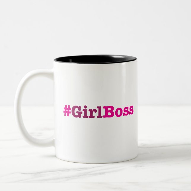 Mädchen-Chef-Waren Zweifarbige Tasse (Links)