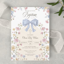 Mädchen christliche Taufe Pastell Bogen Wildblume