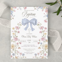 Mädchen Christliche Taufe Pastell Bogen Wildblume