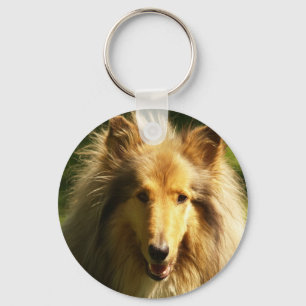 Mädchen-Collie-Schlüsselanhänger Schlüsselanhänger