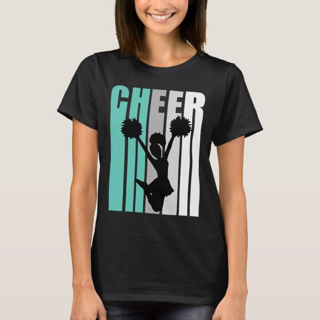 Mädchen Cool Retro Pink Cheerleader Großtochter B T-Shirt (Vorderseite)