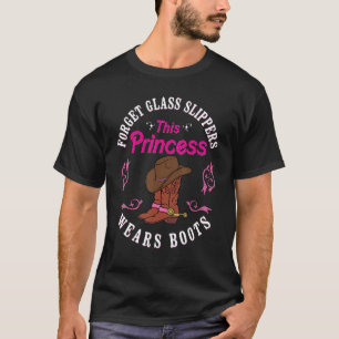 Mädchen Cowgirls Lustig Prinzessin Cowboy Stiefel T-Shirt