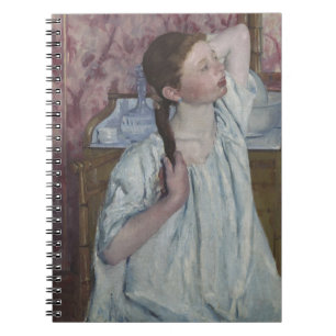 Mädchen, das ihr Haar, 1886 (Öl, vereinbart auf Notizblock