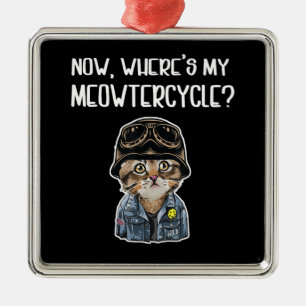 Mädchen, das Katzen liebt - Geschenk für Motorradl Ornament Aus Metall