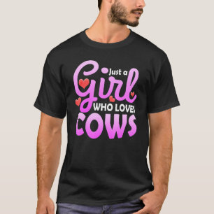 Mädchen, das Kühe liebt T-Shirt