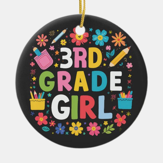 Mädchen der dritten Klasse erste Klasse Klasse zur Keramik Ornament (Vorne)