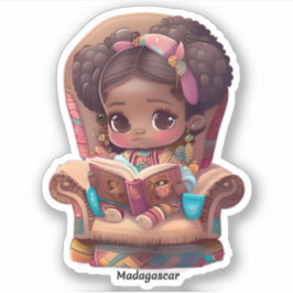 Mädchen der Weltausstellung - Madagaskar Aufkleber