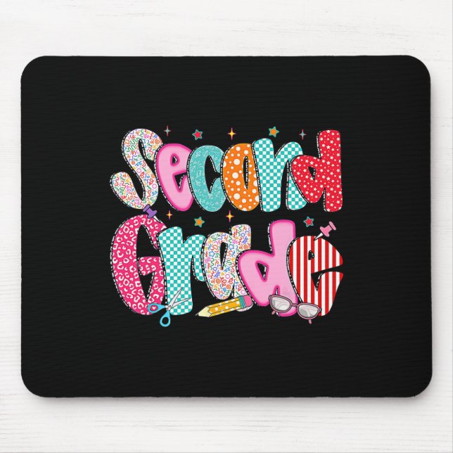 Mädchen der zweiten Klasse zurück zur Schule gepfl Mousepad (Vorne)