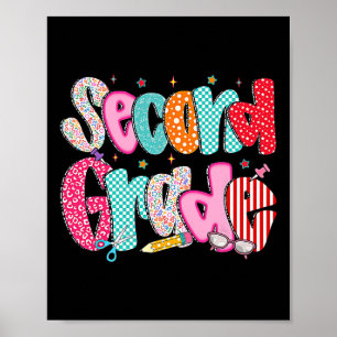 Mädchen der zweiten Klasse zurück zur Schule vorne Poster