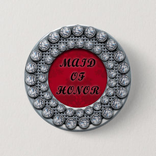 Mädchen des Ehrendiamantknopfes Button