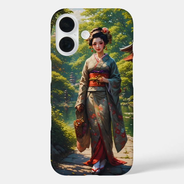 Mädchen des grünen Gartens iPhone 16 Hülle (Rückseite)