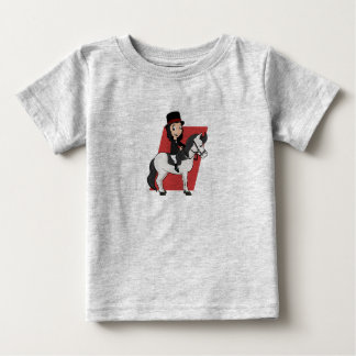 Mädchen, die auf einem Cartoon reiten Baby T-shirt