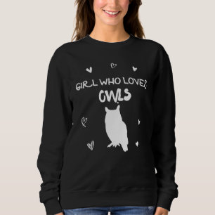 Mädchen, die Eulen lieben Virginia-Uhu Sweatshirt