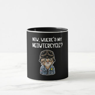 Mädchen, die Katzen für Motorradliebhaber Liebe ha Tasse