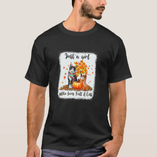 Mädchen, die Liebe fallen und Katzen Kürbiskatze H T-Shirt