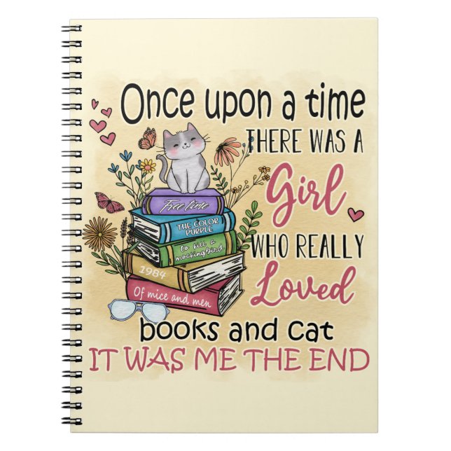 Mädchen, die Lieben Bücher und Katzen (Vorderseite)