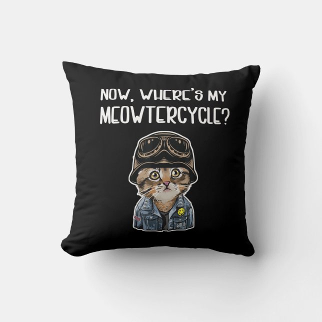 Mädchen, die Lieben Cats Geschenk für Motorradlieb Kissen (Vorderseite)