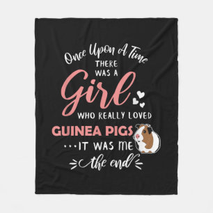 Mädchen, die Lieben Guinea Schweine Funny Guinea P Fleecedecke