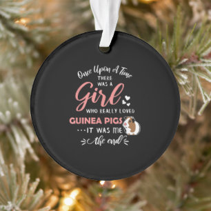 Mädchen, die Lieben Guinea Schweine Funny Guinea P Ornament