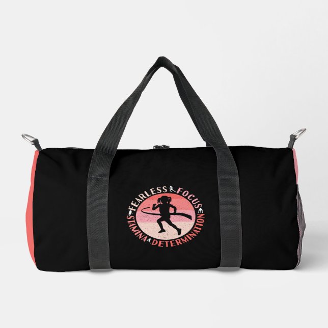 Mädchen, die Mindset laufen - Focus Fearless Runne Duffle Bag (Vorderseite)