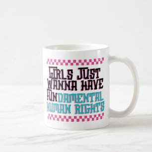 Mädchen, die nur wollen, haben grundlegende Mensch Kaffeetasse