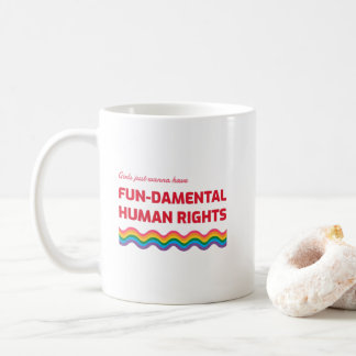 Mädchen, die nur wollen, haben grundlegende Mensch Kaffeetasse